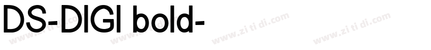 DS-DIGI bold字体转换